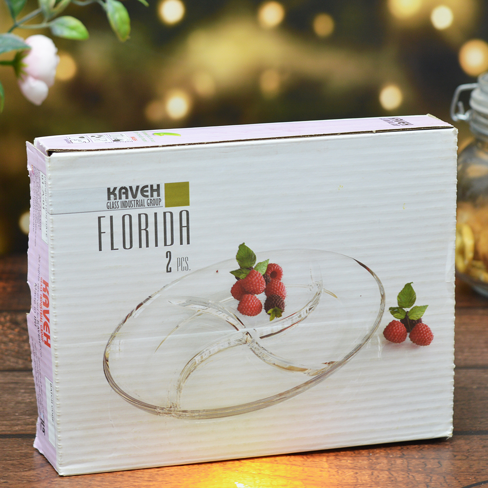 Менажница 4-х секционная 18*14*1см, 2шт "Florida"