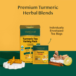 VAHDAM India, Infusions, травяной чай, набор из куркумы, без кофеина, 20 пакетиков для заваривания, 36 г (1,27 унции)