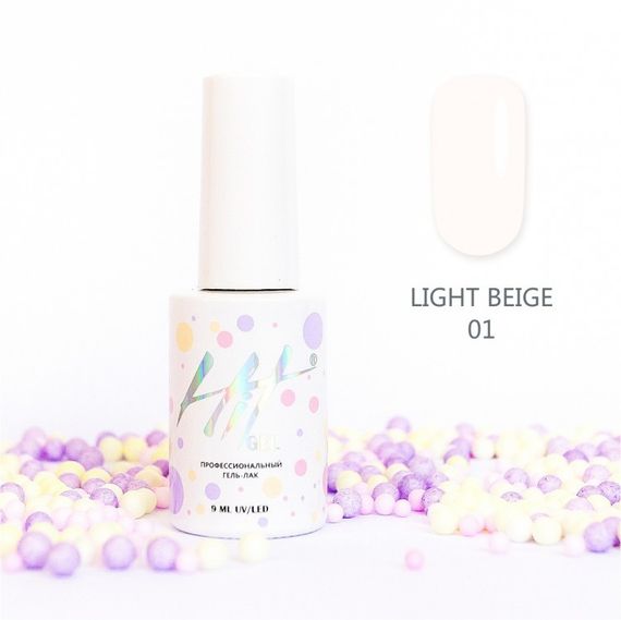 Гель-лак ТМ &quot;HIT gel&quot; №01 Light Beige, 9 мл