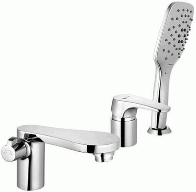 смеситель ванна LEMARK Shift встраиваемый, на 3 отверстия, с аксессуарами, хром LM4347C