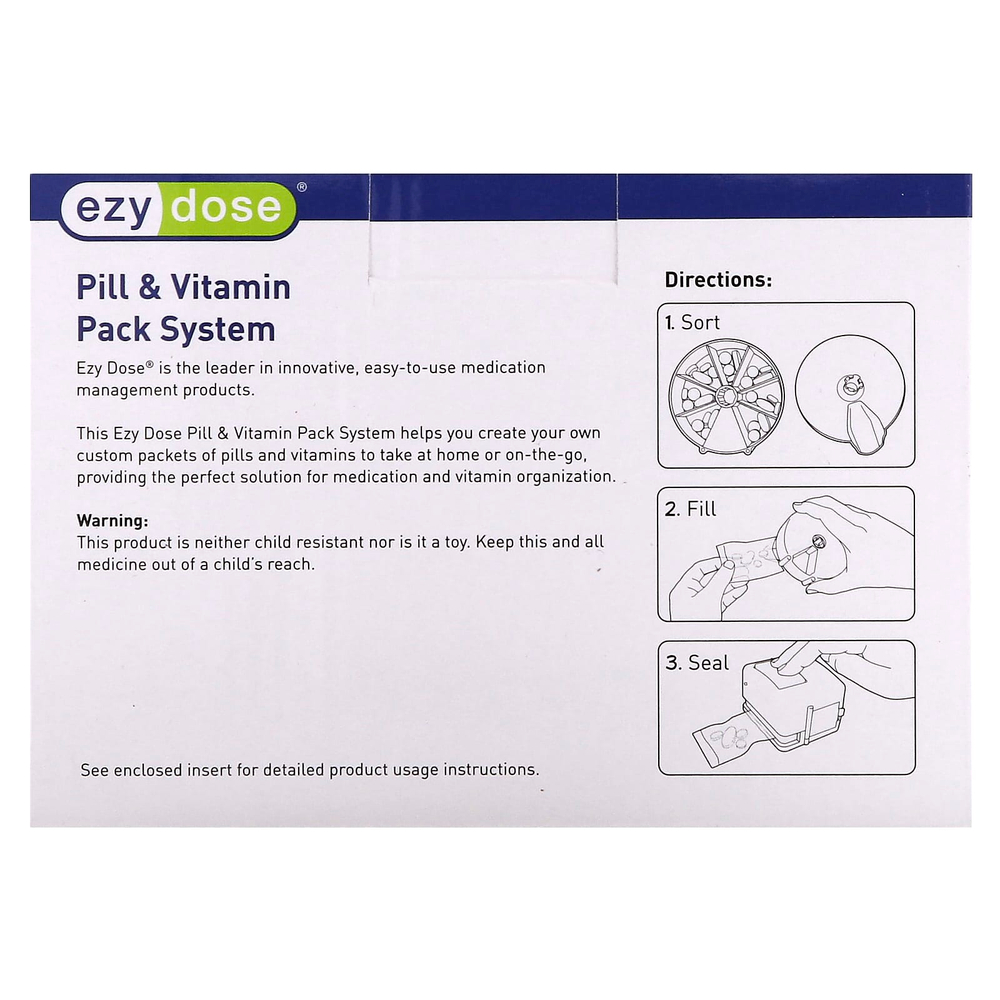 Ezy Dose, таблетка и витамины, 1 набор