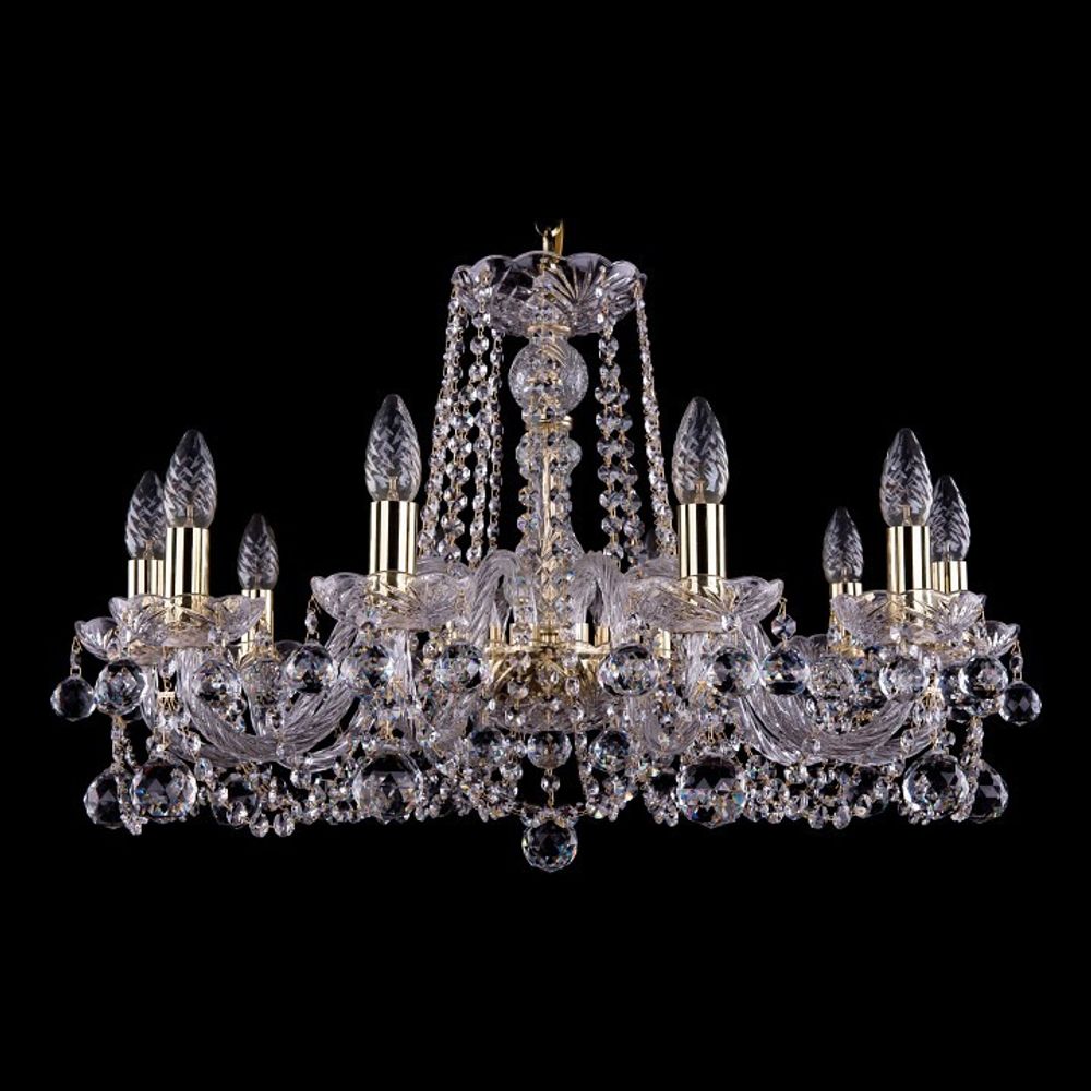 Подвесная люстра Bohemia Ivele Crystal 1402 1402/10/240/G/Balls