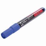 Маркер перманентный (нестираемый) BRAUBERG "Contract", СИНИЙ, скошенный наконечник, 1-5 мм, без клипа, 150470