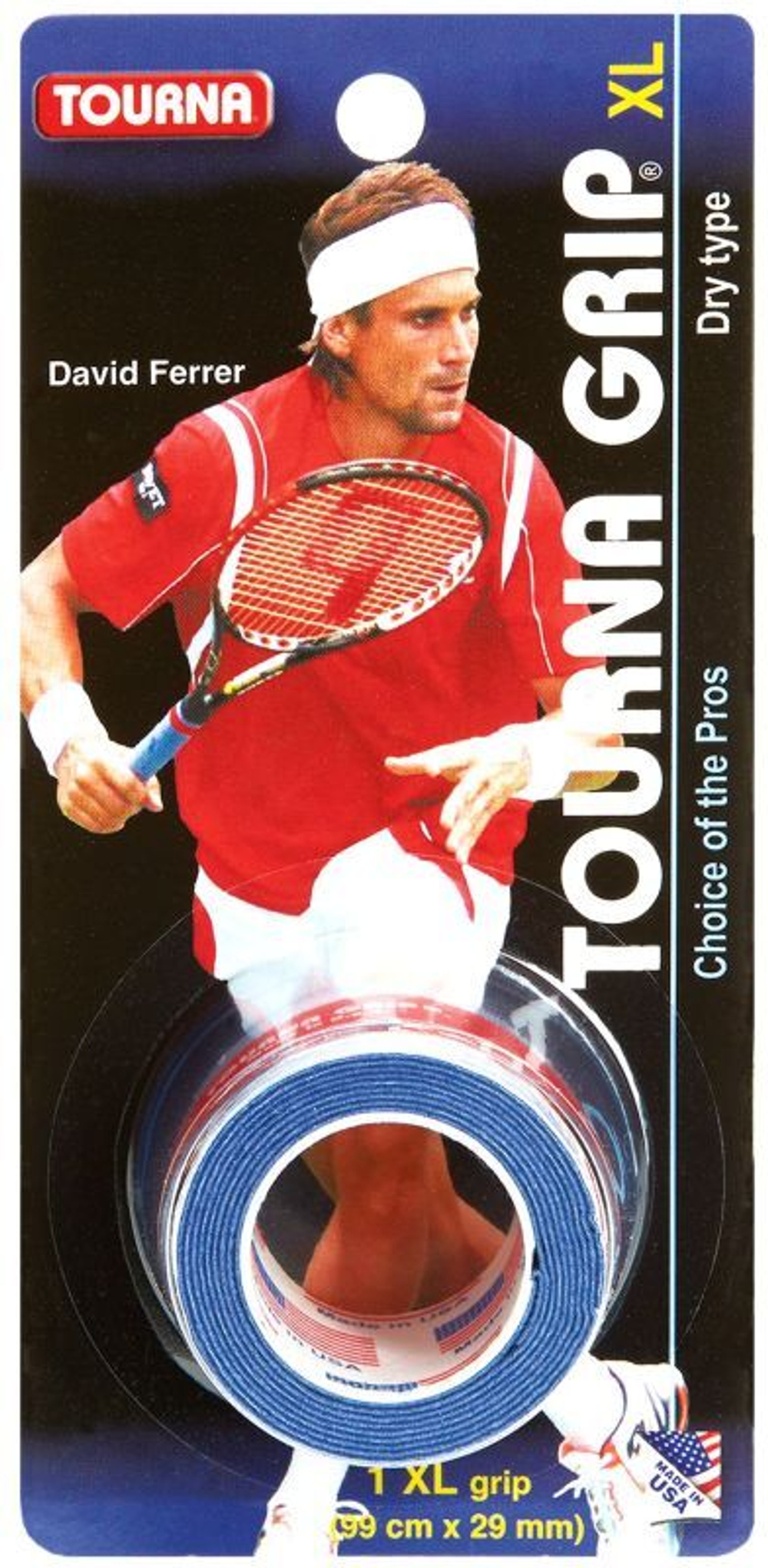 Намотки теннисные Tourna Grip XL Dry Feel 1P - blue