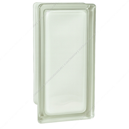 Стеклоблок Vitrablok Половинка Молочный Волна 19x9x8 - окрашенный внутри