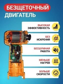 Болгарка УШМ аккумуляторная мини в кейсе с дисками / бесщеточная 19500 об/мин