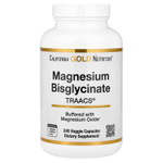 California Gold Nutrition, бисглицинат магния, с TRAACS®, 240 растительных капсул (100 мг в капсуле)