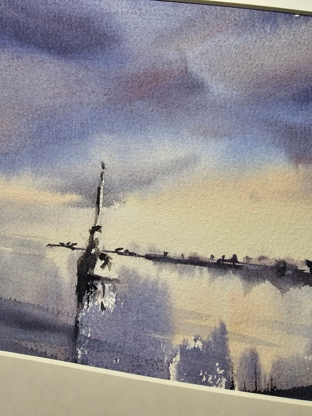 Картина авторская акварельная в паспарту 21х30 см на стену для интерьера "Севастополь"