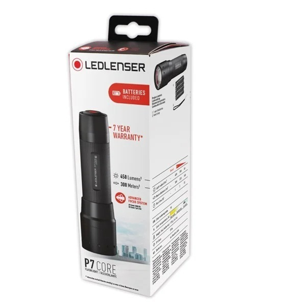 Фонарь светодиодный LED Lenser P7 Core, 450 лм, аккумулятор, 502180