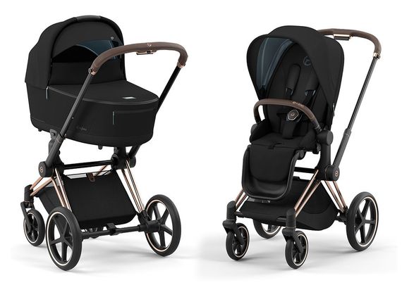 Детская коляска Cybex Priam IV 2 в 1 Stardust Black Plus шасси Rosegold