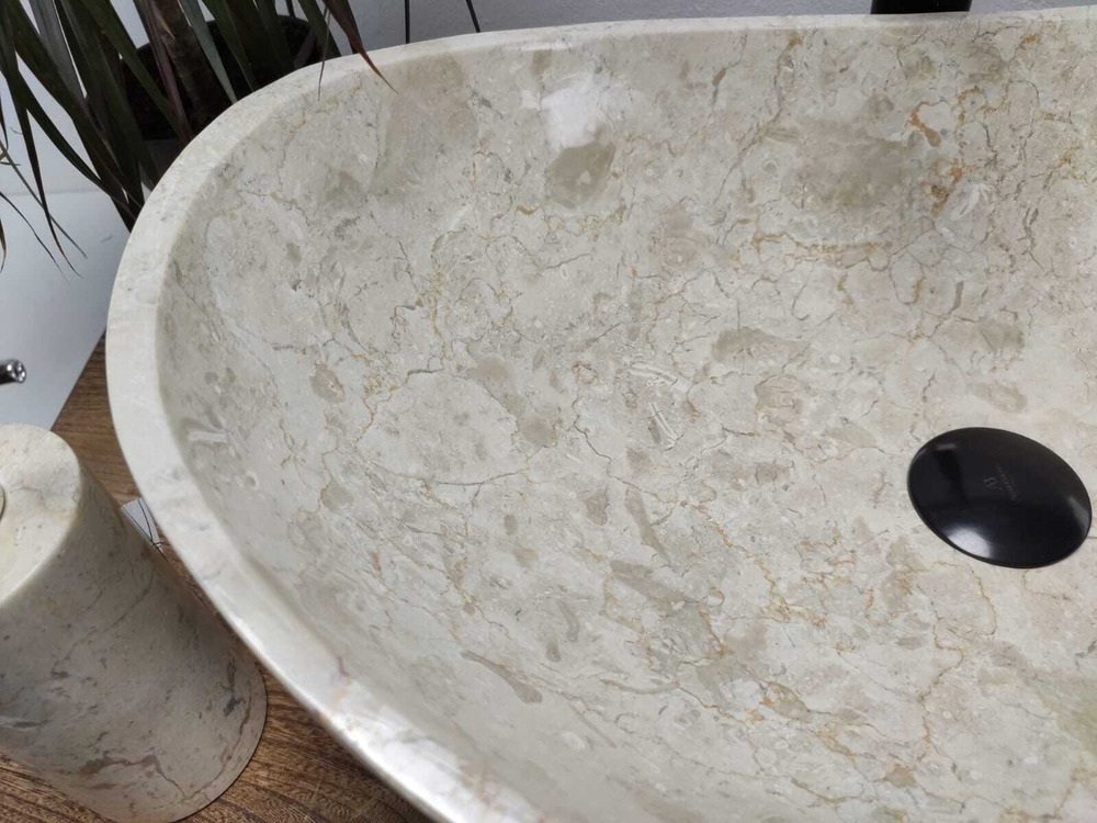 Раковина из мрамора Oval Cream OM-70953 55*38*19 00999