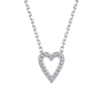 Колье "Heart" из серебра с фианитами