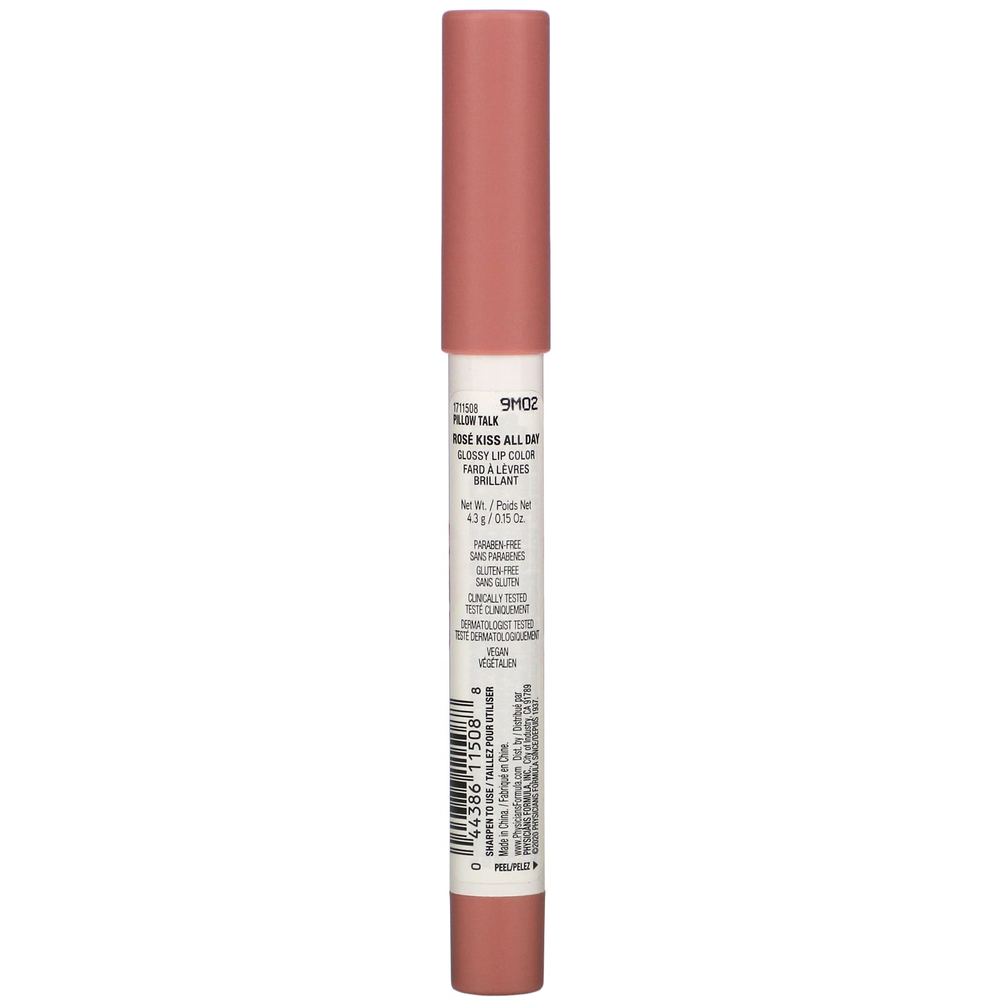 Physicians Formula, Rosé Kiss All Day, бархатная краска для губ, 1711508 Pillow Talk, 4,3 г (0,15 унции)