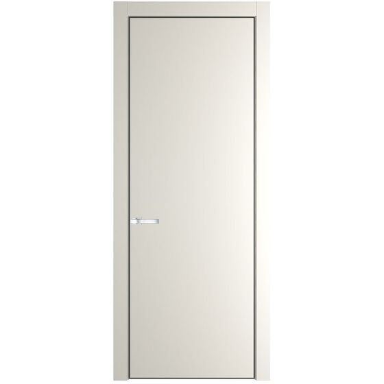 Межкомнатная дверь эмаль Profil Doors 1PA перламутр белый глухая профиль серая ночь
