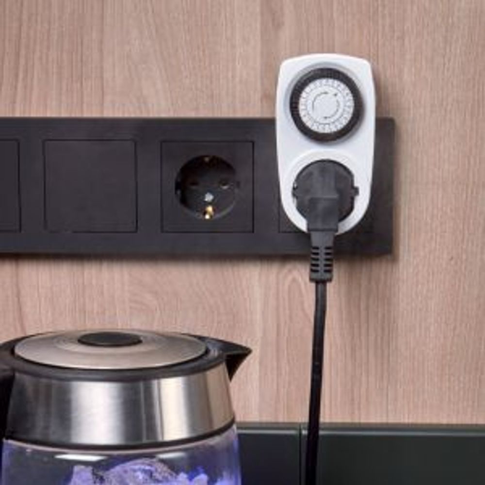 Розетка с механическим таймером суточный 30мин/24ч 48 ON/OFF REXANT RX-21