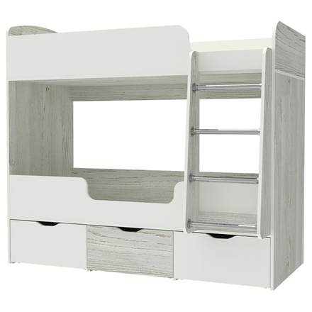 Кровать двухъярусная КарИВи Малыш Двойняшка Винтерберг Белый