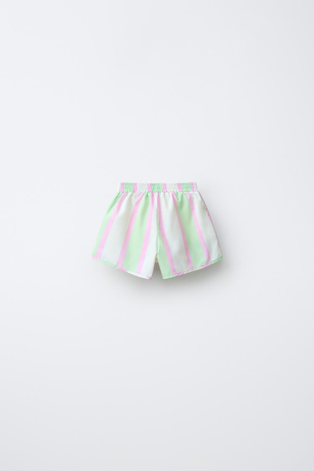 ZARA ВОДООТТАЛКИВАЮЩИЕ ШОРТЫ-БЕРМУДЫ В ПОЛОСКУ, РАЗНОЦВЕТНЫЙ