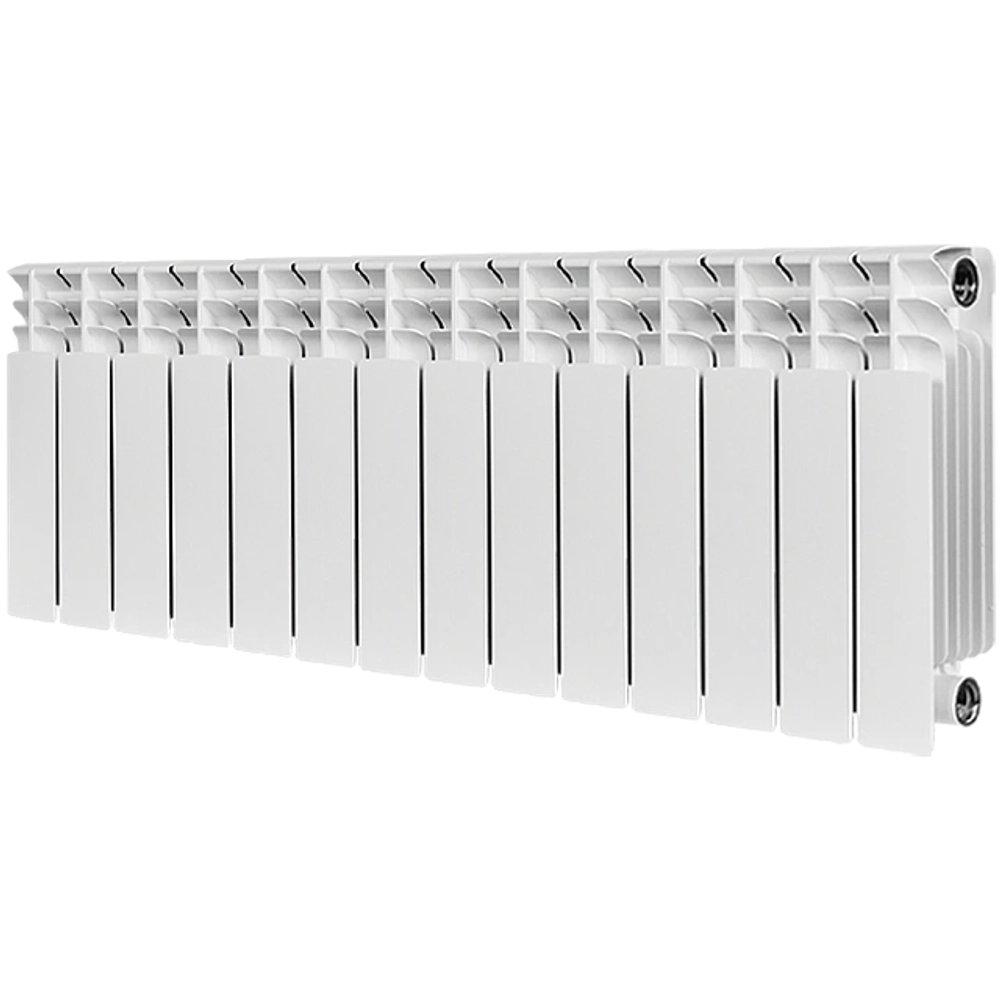Радиатор биметаллический STOUT TITAN 350 - 14 секций (подключение боковое, цвет белый)