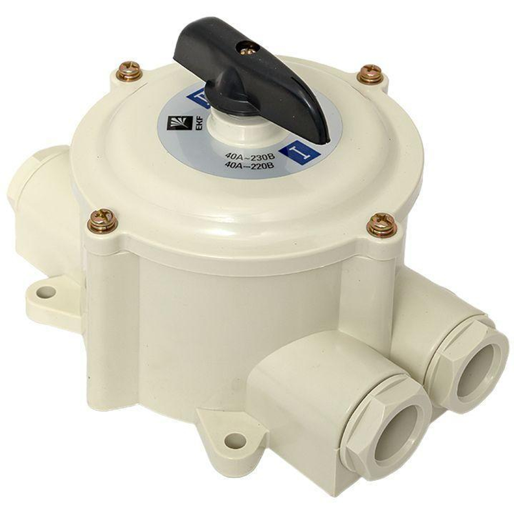 Переключатель пакетный 1-кл. 40А IP56 ПП 4-40/Н2 М2 пл. беж. EKF pp-4-40-4