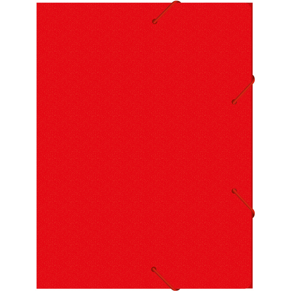 Папка-короб на резинке Бюрократ, А4 пластиковая, 700 мкм, корешок 40 мм., красная