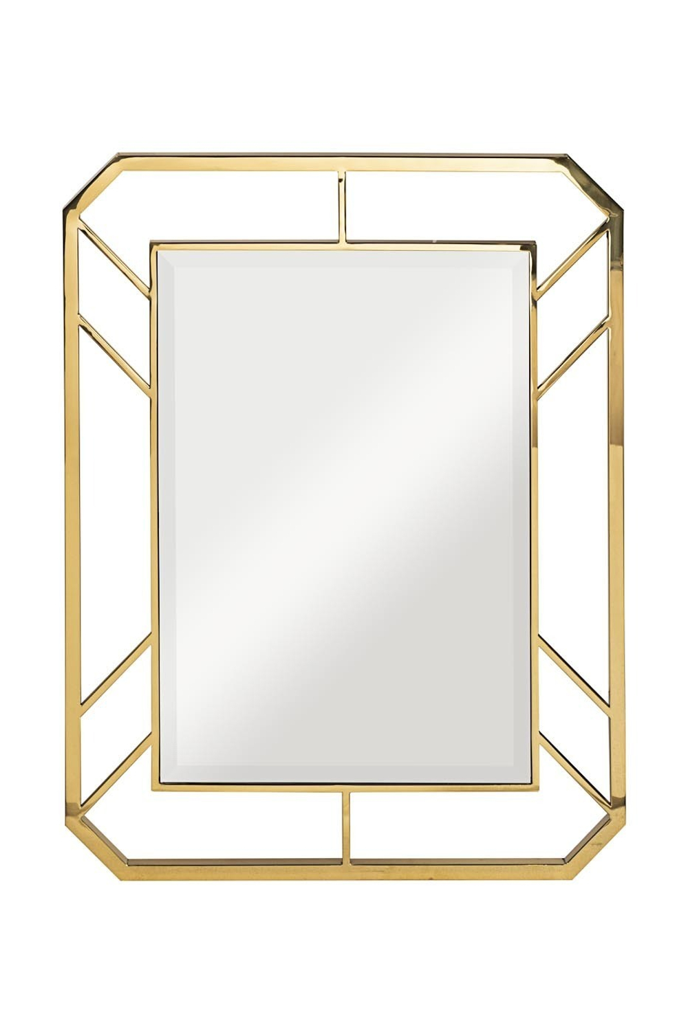Зеркало Garda Decor в металлической раме (золото)