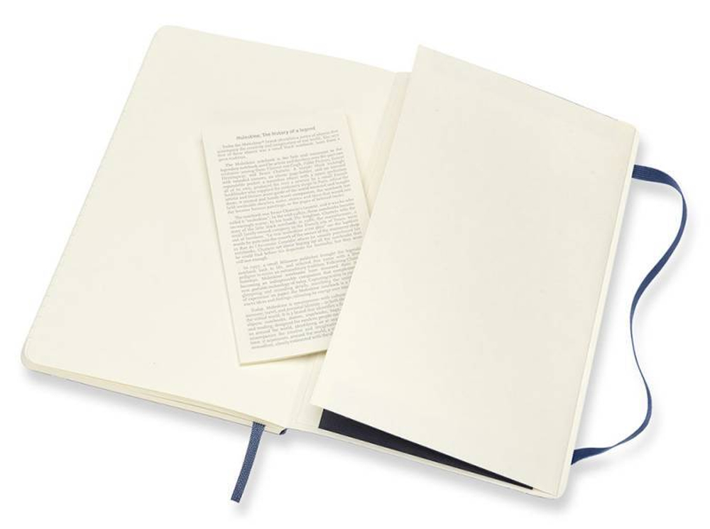Блокнот Moleskine Classic Soft (QP616B20) Large 130х210мм 192стр. линейка мягкая обложка синий сапфир