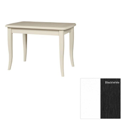 Обеденный стол Виртус 110(140)x70 (черный/белый)