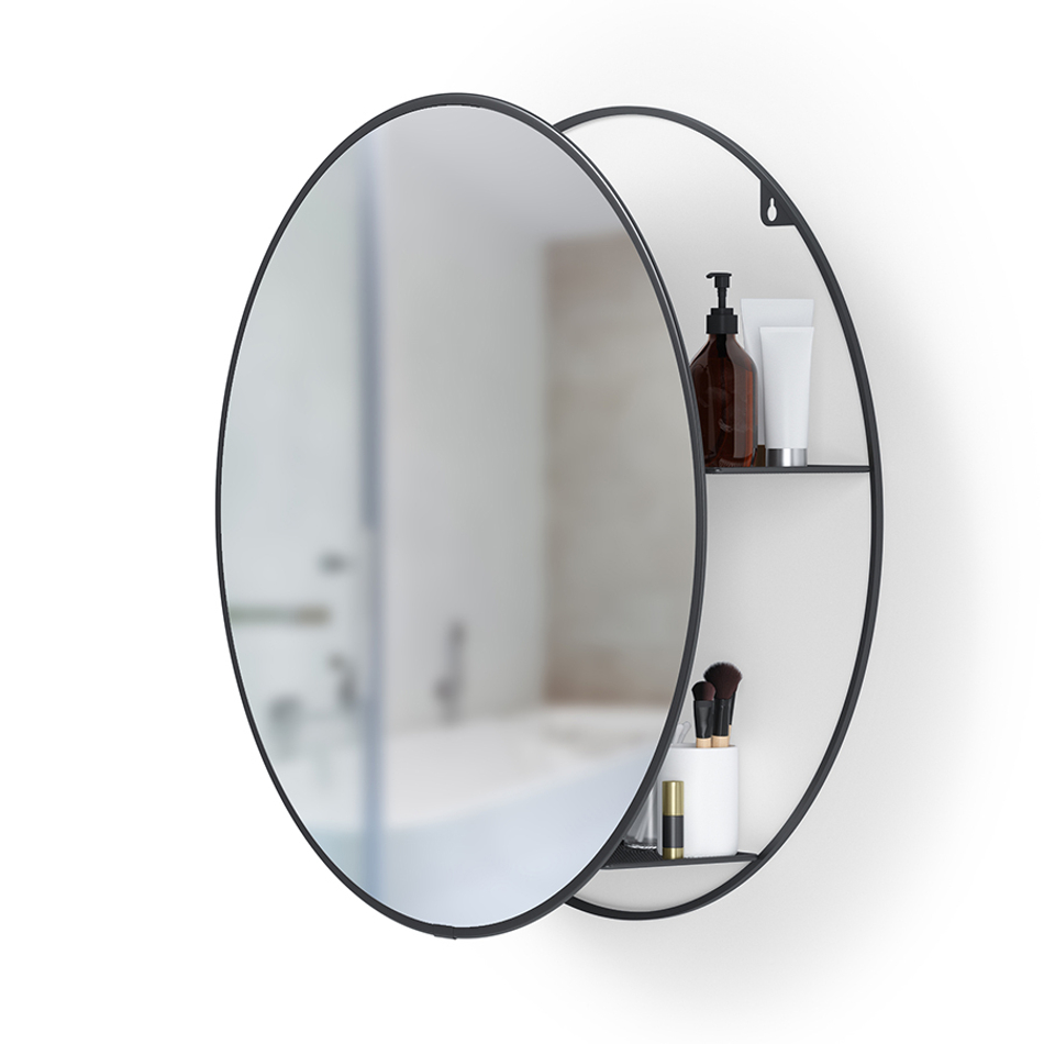 Зеркало настенное Cirko D50 см чёрное, Umbra
