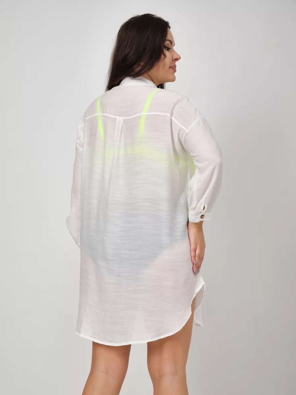 туника пляжная рубашка летняя на пуговицах