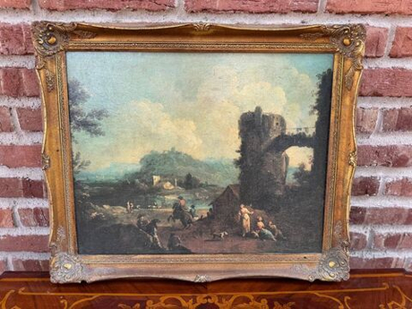 Винтаж: Винтажная картина на оргалите