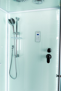 Душевая кабина Esbano (Эсбано) ES-L110CR, с низким поддоном, с электрикой и LED освещением, 110х110х210