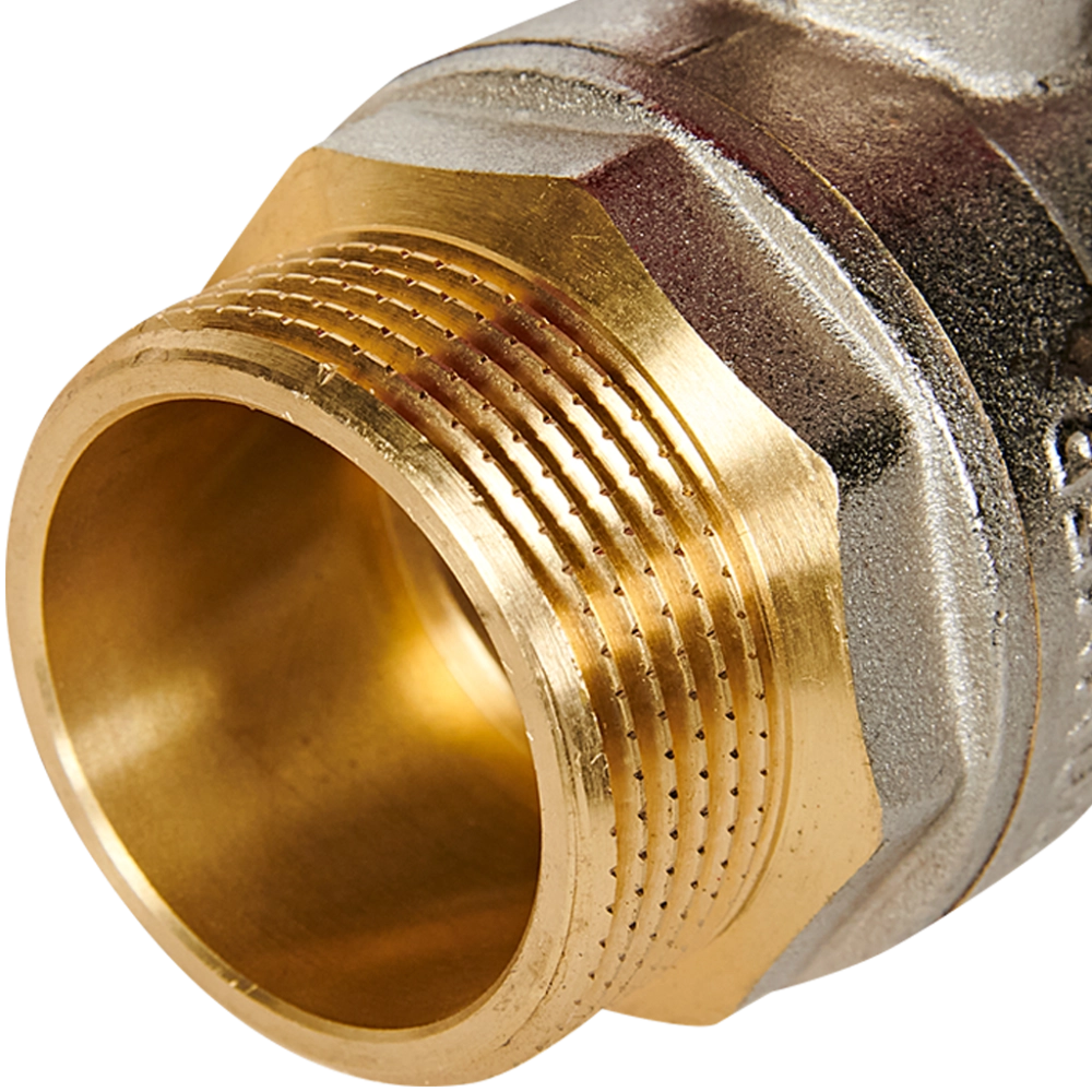 Кран шаровой полнопроходной ROMMER - 1"1/4 (НР/НР, PN40, ручка-бабочка)