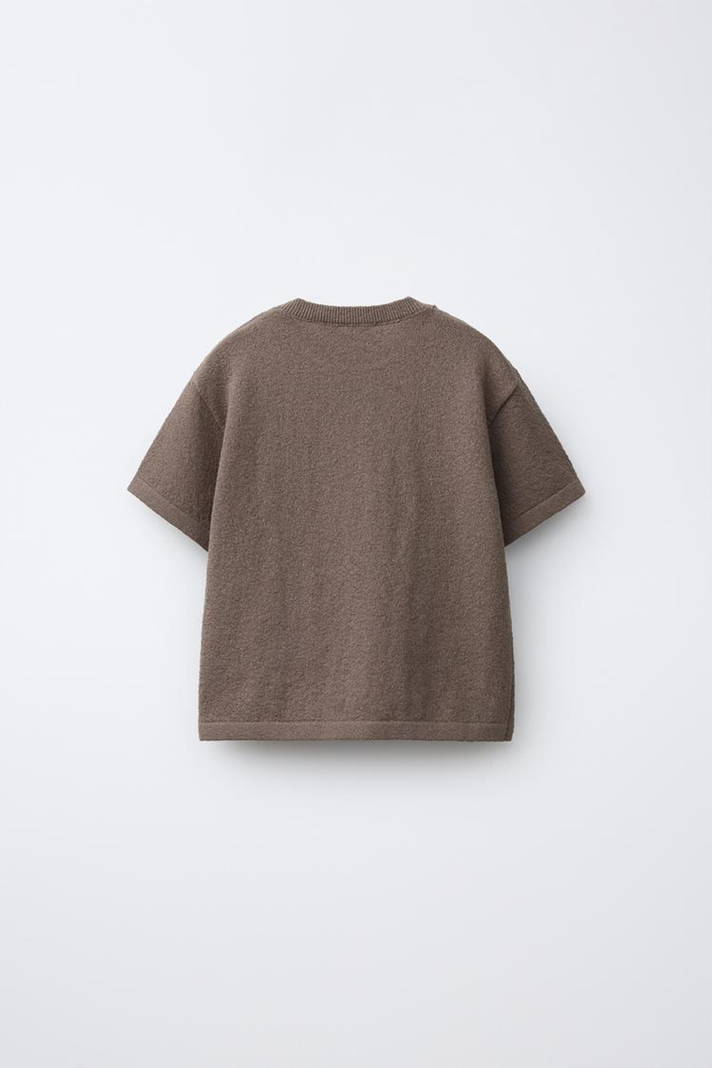 ZARA ФУТБОЛКА В СТИЛЕ РУСТИК, КОРИЧНЕВЫЙ