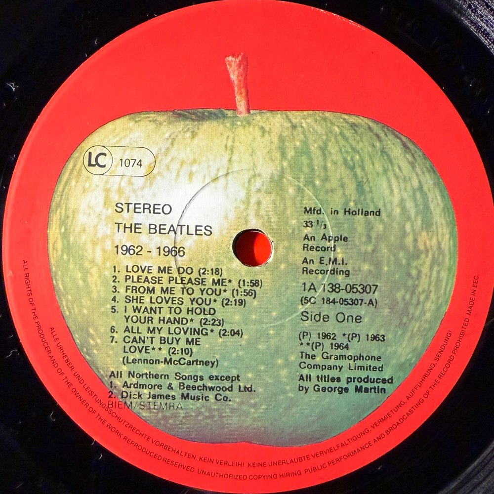 The Beatles – 1962-1966 2LP (Голландия)