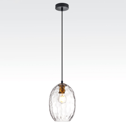 806120 Подвес NUBELLA 1х12W (led) E27 ЧЕРНЫЙ/БРОНЗА/ПРОЗРАЧНЫЙ
