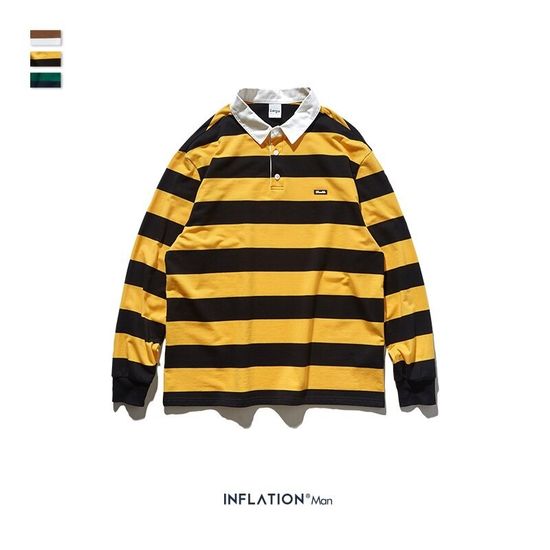 Рубашка INF поло Stripes(yellow)