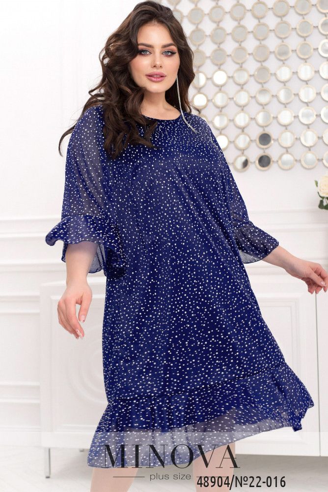 Платье 22-016-ярко синий Minova