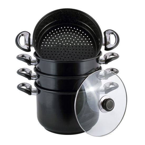 Пароварка 3-х уровневая из углеродистой стали Kamille KM 5827 (диаметр 24 см)