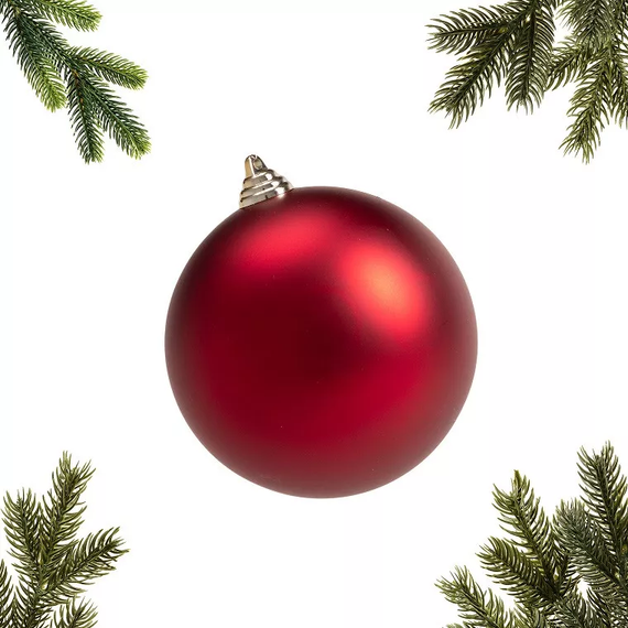 Шар пластиковый матовый 150 мм., красный, ЕлкиТорг (150518)