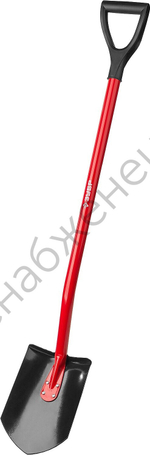 ЗУБР МАСТЕР, 280 х 190 х 1200 мм, полотно 1.5 мм, закалено, стальной изогнутый черенок с рукояткой, штыковая лопата (39523)