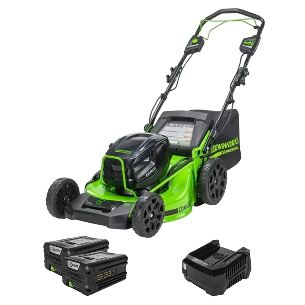 Аккумуляторная газонокосилка Greenworks GC82HPLM512K25 82В (2 x 2.5 Ач, ЗУ) нож 51 см, 2518907U2A
