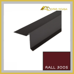 Планка торцевая для гибкой черепицы 100х20*65*10мм 0.45мм RALL 3005-Красное вино 2м