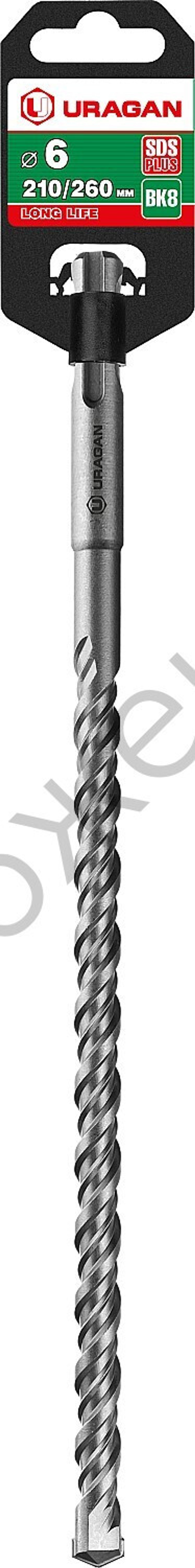 URAGAN 6х260 мм, SDS-plus бур (29311-260-06)