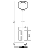 Заготовка сувальдного ключа 13073 ELB18D