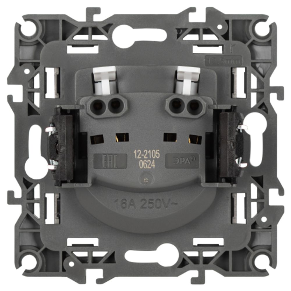 Розетка ЭРА Серия 12 12-2105-16 2P 16А-250В титан