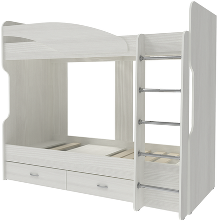 Двухъярусная кровать КарИВи Мийа Белое Дерево Белое Дерево