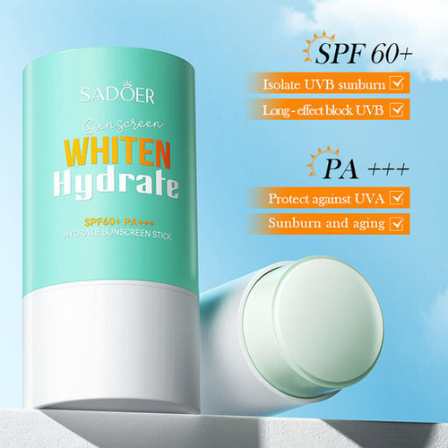 Sadoer Солнцезащитный стик увлажняющий SPF 60+, 20гр