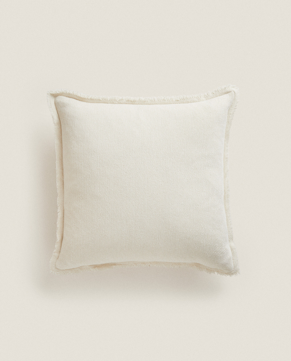 ZARA HOME ЧЕХОЛ ДЛЯ ДЕКОРАТИВНОЙ ПОДУШКИ ИЗ СИНЕЛИ, БЕЖЕВЫЙ