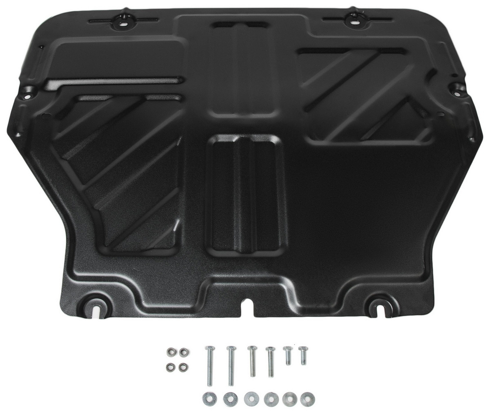 Защита картера и КПП Rival для Volkswagen Caravelle T5, T6 (V - все) 2003-2019/Volkswagen Caravelle T6 рестайлинг (V - 2.0TDI (110 л.с.)) 2020-н.в./Volkswagen Multivan T5, T6 (V - все) 2003-2019/Volkswagen Multivan T6 рестайлинг (V - 2.0TDI (110 л.с.)) 2020-н.в./Volkswagen Transporter T5, T6 (V - все) 2003-2019/Volkswagen Transporter T6 рестайлинг (V - 2.0TDI (110 л.с.)) 2020-н.в., сталь 1.8 мм, с крепежом, штампованная, 111.5806.2