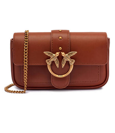 Кожаная сумка через плечо LOVE ONE POCKET C Pinko - коричневый(100061 A0F1)